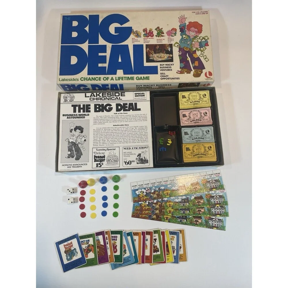 1977 Lakeside Games Big Deal Chance of a Lifetime Board Game Excellent Condition